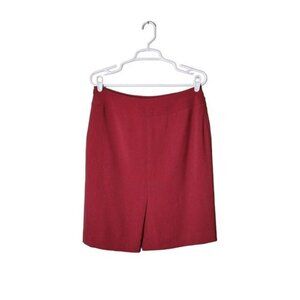 Kasper Skirt Womens 8P Side Zip Back Slit Rust Lined Office Professional